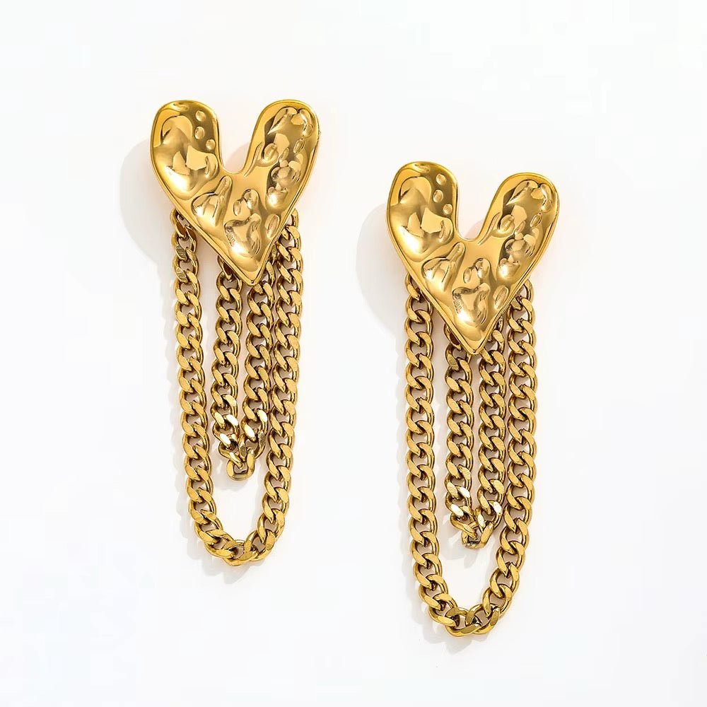 Rhea Tassel Chain Earrings