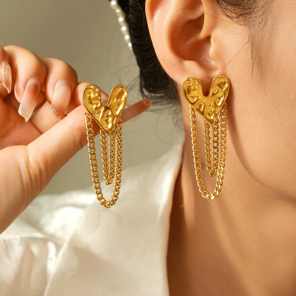 Rhea Tassel Chain Earrings