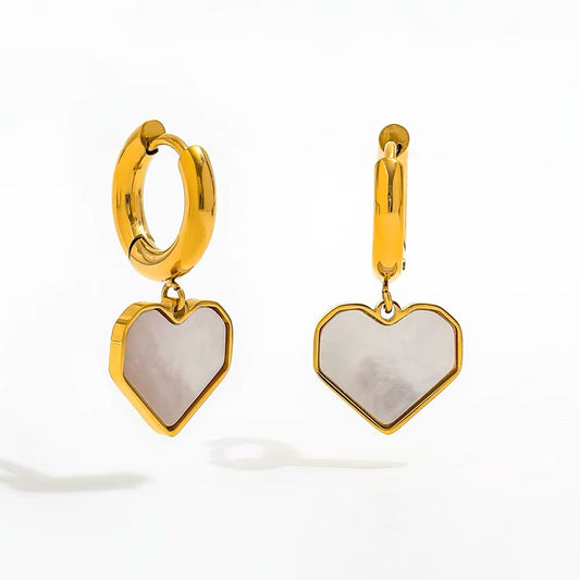 Clementine Heart Drop Earrings