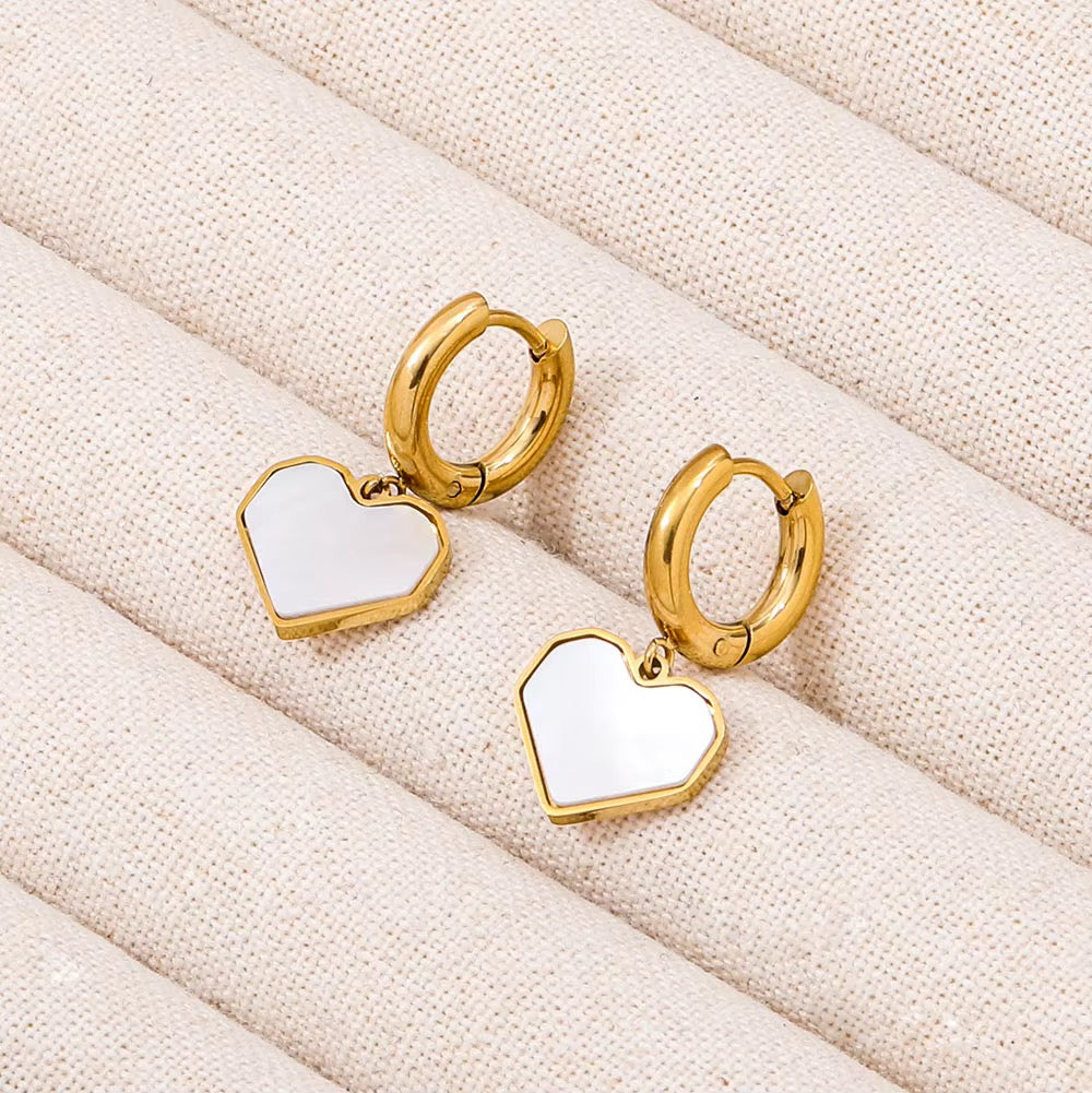 Clementine Heart Drop Earrings