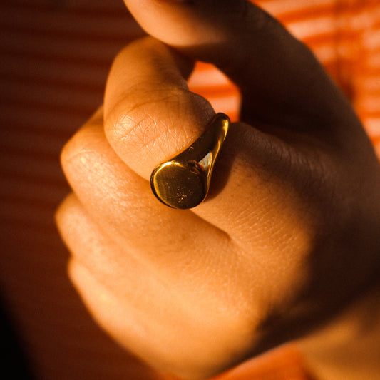 Jasmine Gold Signet Ring