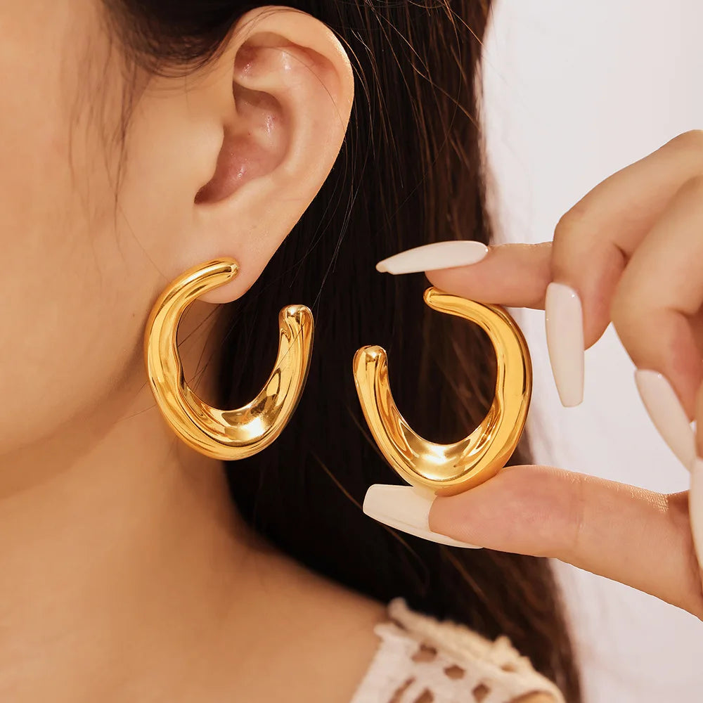 Claire Irregular Hoop Earrings